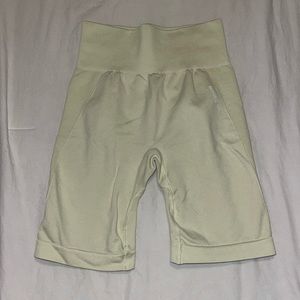 Gymshark Light Green Marl Flex Cycling Shorts Extra Small